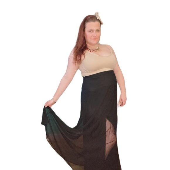 Tadashi black mesh skirt size 16 NWT‎ - Picture 1 of 8